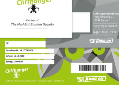 Cliffhanger – Boulderlounge Berlin